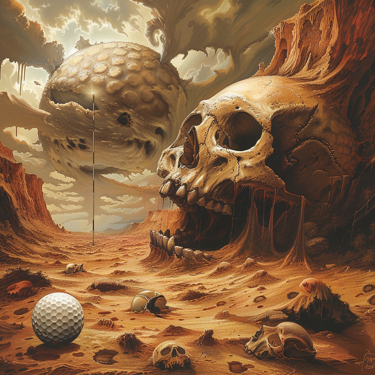 18 golf balls and an ace of spades; AI test 2