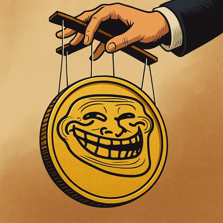 The Meme Coin Moniker and the Puppeteer of Finance: When Jokes Become Shields